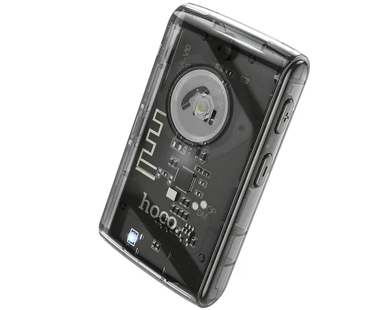 Bluetooth аудио ресивер Hoco E66 Transparent discovery edition Jazz black