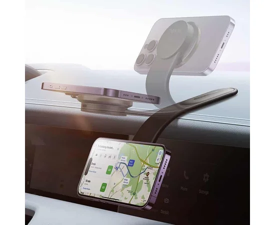 Автодержатель Baseus C02 Pro Series Magnetic Wireless Charging Car Mount Cluster (C40156000111-00) Black