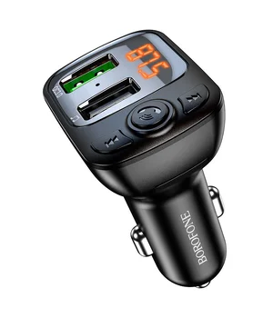 АЗУ FM модулятор Borofone BC41 Eminency QC3.0 Чорний