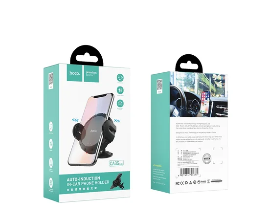 Автодержатель Hoco CA35 Lite с автозахватом Черный