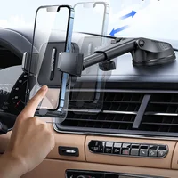 Автодержатель Usams US-ZJ072 Car Center Console Retractable Transparent Holder Black