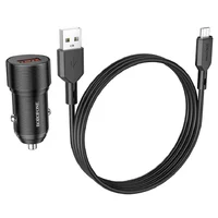 АЗУ Borofone BZ19A QC3.0 + Micro-USB Black