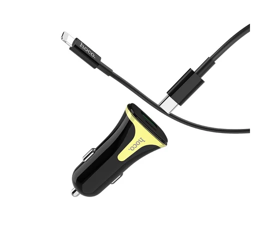 АЗУ Hoco Z31A PD+QC3.0 (1USB/3A) +Type-C to Lightning Черный