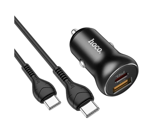 АЗУ Hoco NZ5 Smooth road PD30W + QC3.0 + Type-C to Type-C Черный