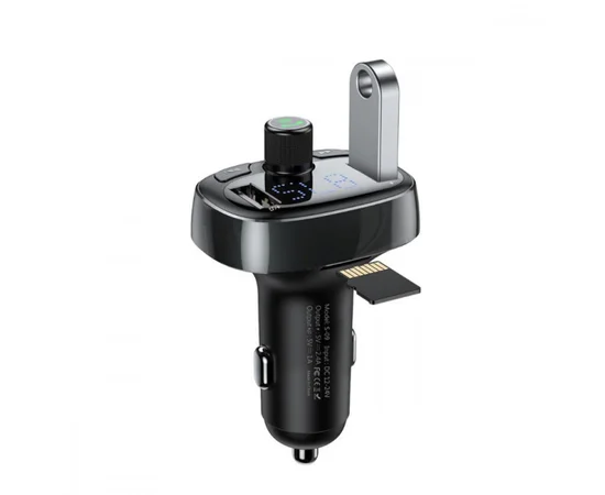 АЗУ FM модулятор Baseus 2.4A 2USB (CCALL-TM) Черный