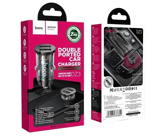 АЗУ HOCO DZ3 (2USB/2.4A) Черный