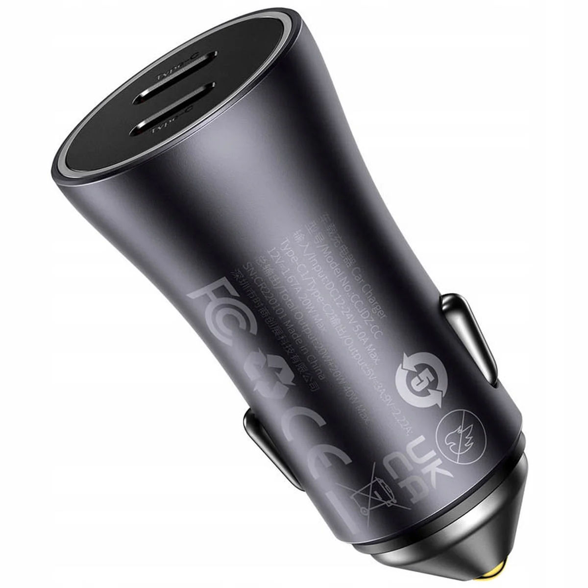 АЗУ Baseus Golden Contactor Pro Dual Type-C+Type-C 40W (CGJP00001) Темно-серый