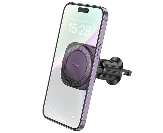 Автодержатель Hoco H28 Rainbow ring magnetic (air outlet) Black