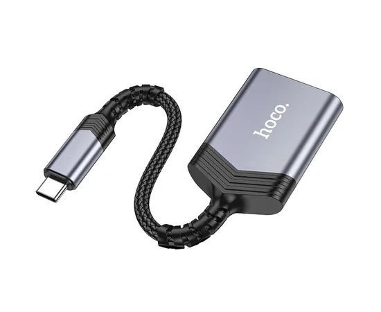 Картридер Hoco UA25 2in1 Type-C Metal gray