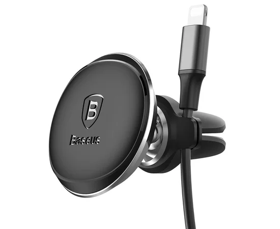 Автодержатель магнитный Baseus SUGX Air Vent with Cable clip Черный