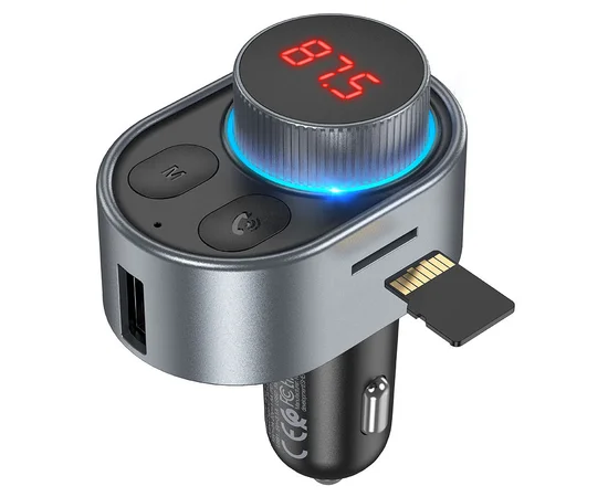 АЗУ FM модулятор HOCO E72 PD30W Серый