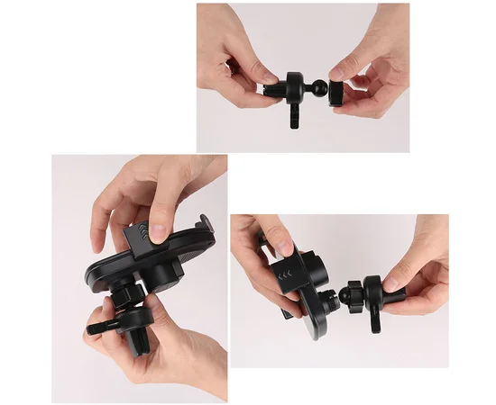 Автодержатель с БЗУ USAMS US-CD72 (wireless) Черный