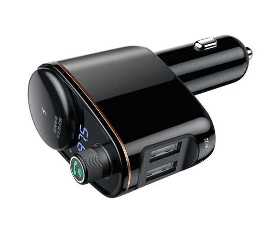 АЗУ Baseus Bluetooth FM Launcher Locomotive 3.4A 2USB Черный
