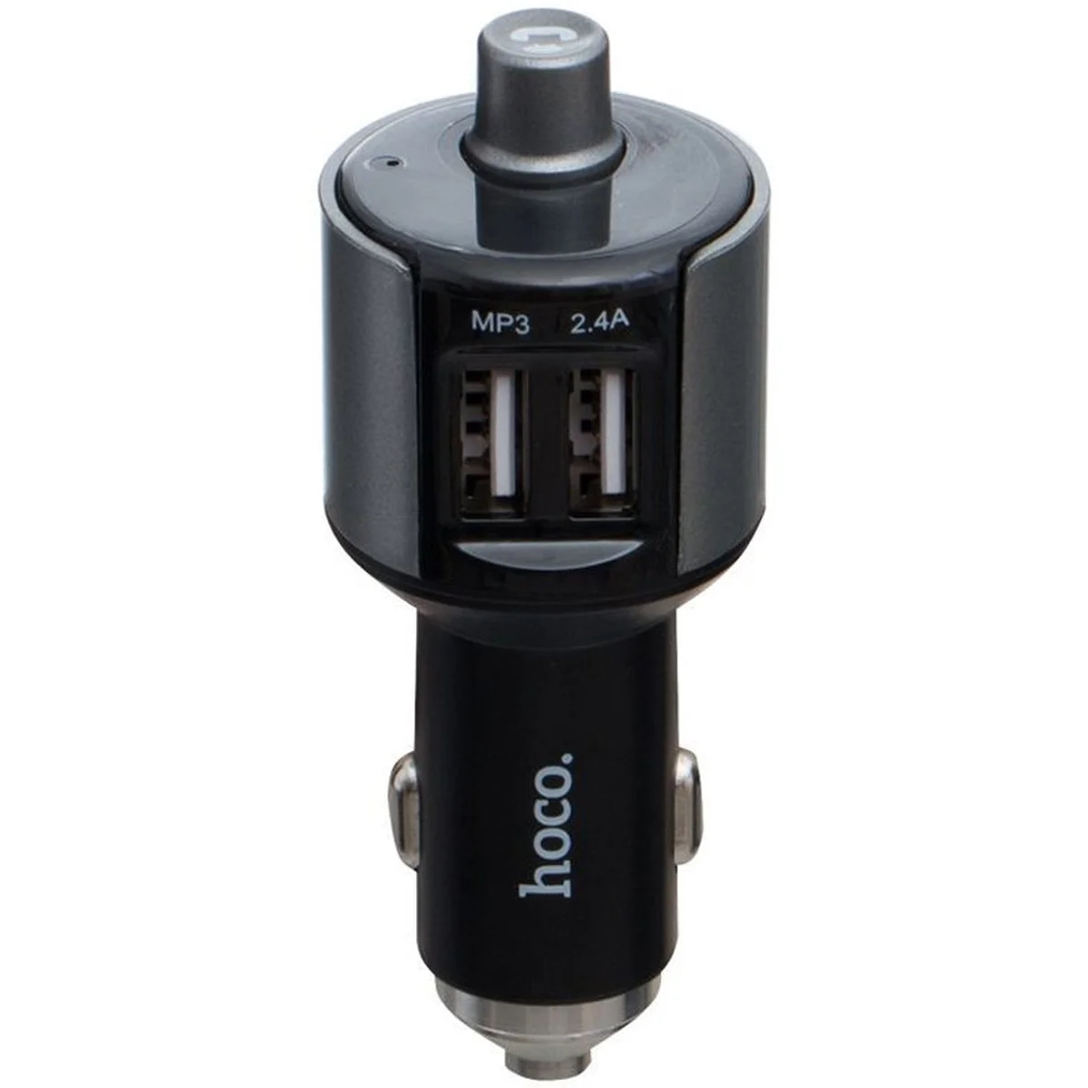 АЗУ FM модулятор Hoco E19 (2USB 2.4А) Чорний / Сірий