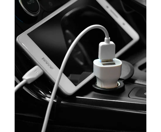 АЗУ Hoco Z2A (2USB 2.4A) (+кабель Lighthing) Белый