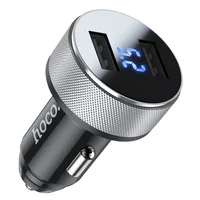 АЗУ HOCO DZ5 (2USB/3A) Черно - стальной