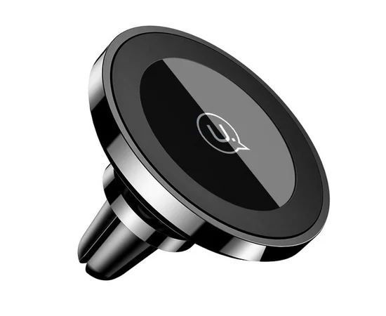 Автодержатель USAMS US-CD44 Magnetic Air Vent с QI зарядкой Черный
