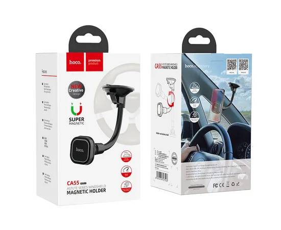 Автодержатель Hoco CA55 магнитный Черно - серый