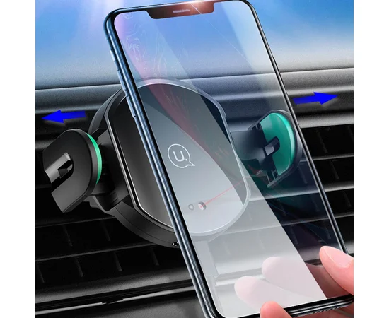 Автодержатель с БЗУ Usams US-CD94 Automatic Infrared Induction Черный