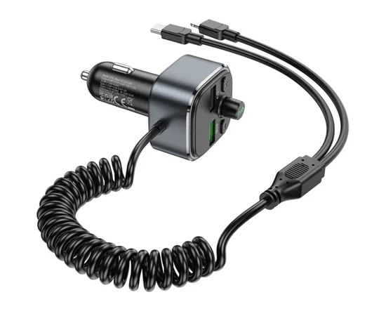 АЗУ FM модулятор Hoco E74 Energy QC3.0 2in1 with cable
