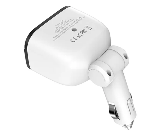 АЗУ Hoco Z28 (2 разъема/2USB/3.1A) Белый