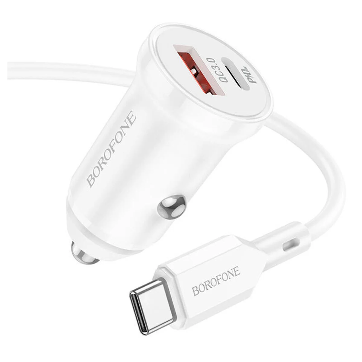 АЗУ Borofone BZ18A PD20W+QC3.0 + Type-C to Type-C Білий