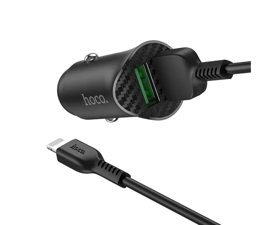 АЗУ Hoco Z39 QC3.0 (2USB) + Lightning Черный