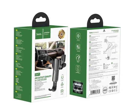 Автодержатель Hoco CA71 Черный