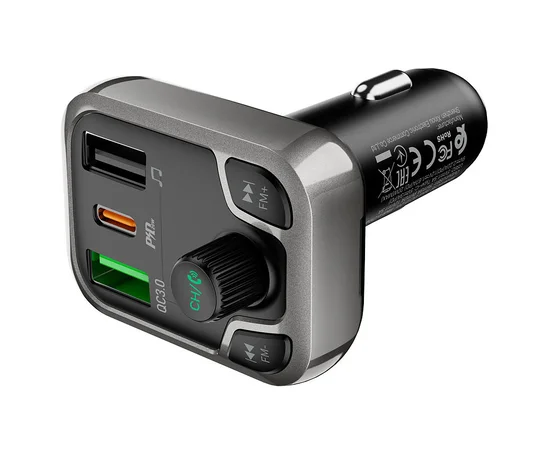 АЗУ FM модулятор Borofone BC38 Flash Energy PD20W+QC3.0 Черный