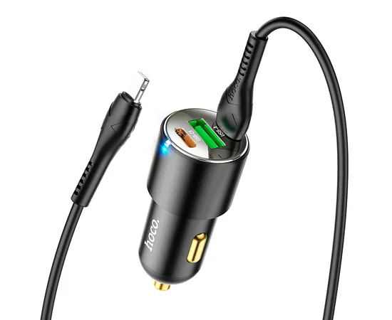 АЗУ Hoco NZ6 PD45W (2Type-C/1USB) + Type-C to Lightning Black