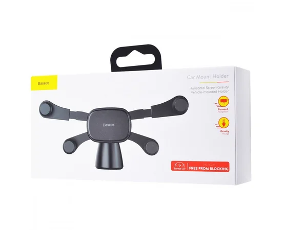 Автодержатель Baseus Horizontal Screen Gravity Vehicle Черный