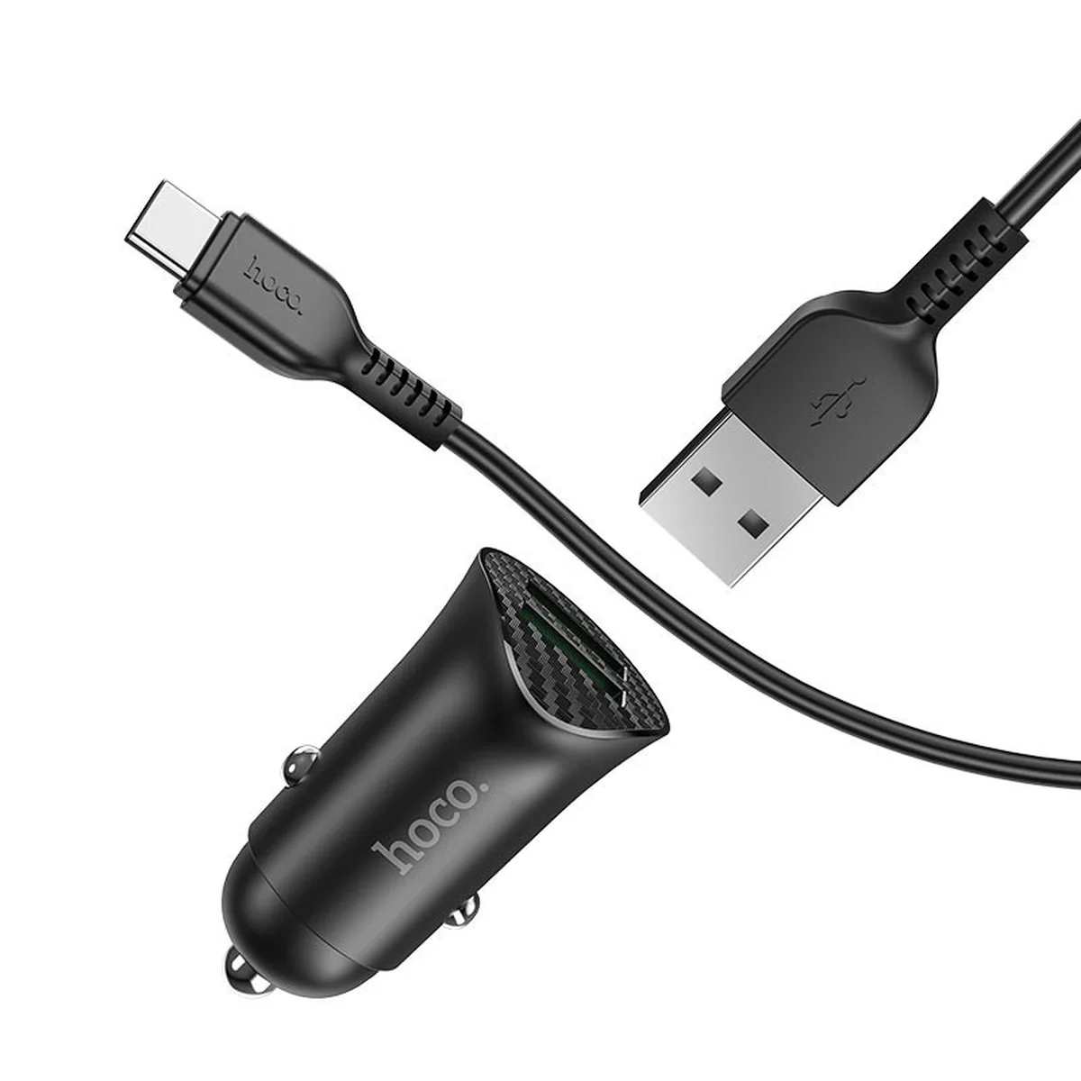АЗП Hoco Z39 QC3.0 (2USB) + Type-C Чорний