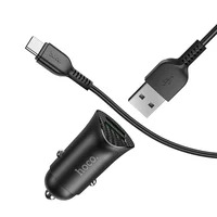 АЗП Hoco Z39 QC3.0 (2USB) + Type-C Чорний