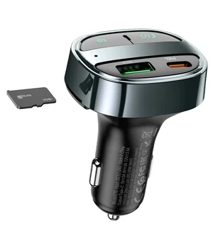 АЗУ FM модулятор HOCO E70 PD30W+QC3.0 Чорний