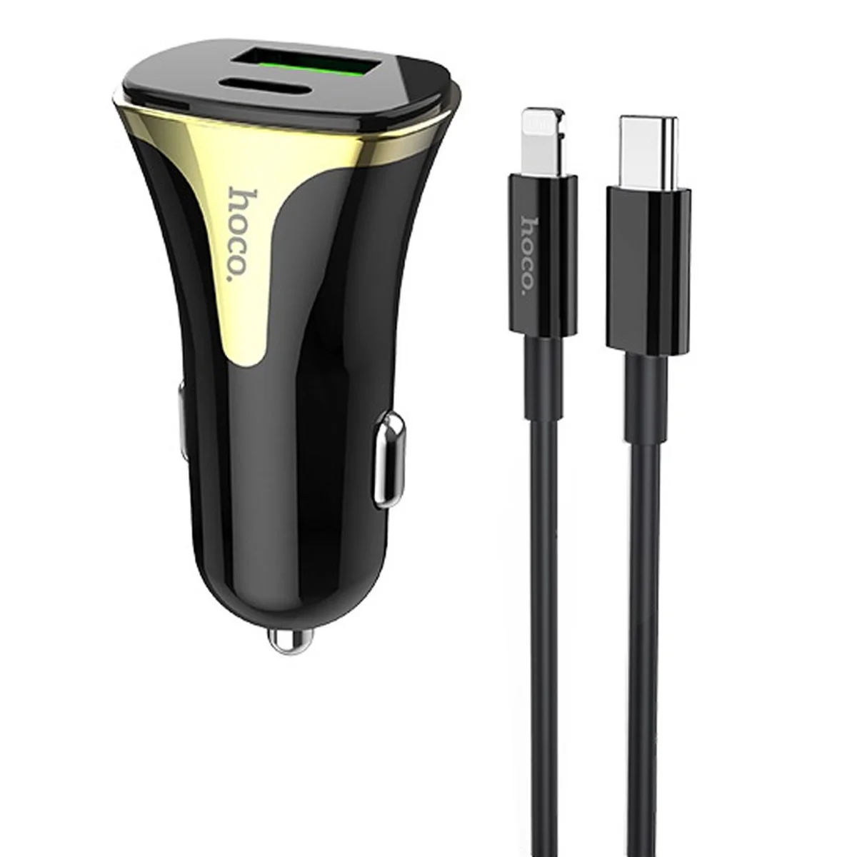 АЗУ Hoco Z31A PD+QC3.0 (1USB/3A) +Type-C to Lightning Черный