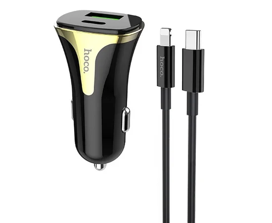 АЗУ Hoco Z31A PD+QC3.0 (1USB/3A) +Type-C to Lightning Черный