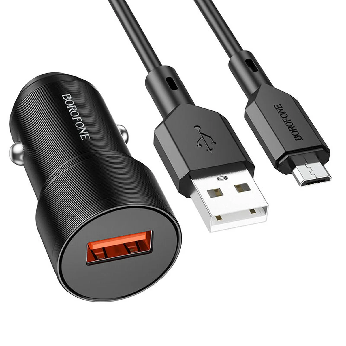 АЗУ Borofone BZ19A QC3.0 + Micro-USB Black