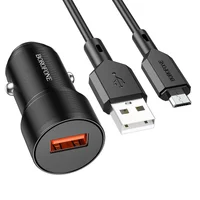 АЗУ Borofone BZ19A QC3.0 + Micro-USB Black