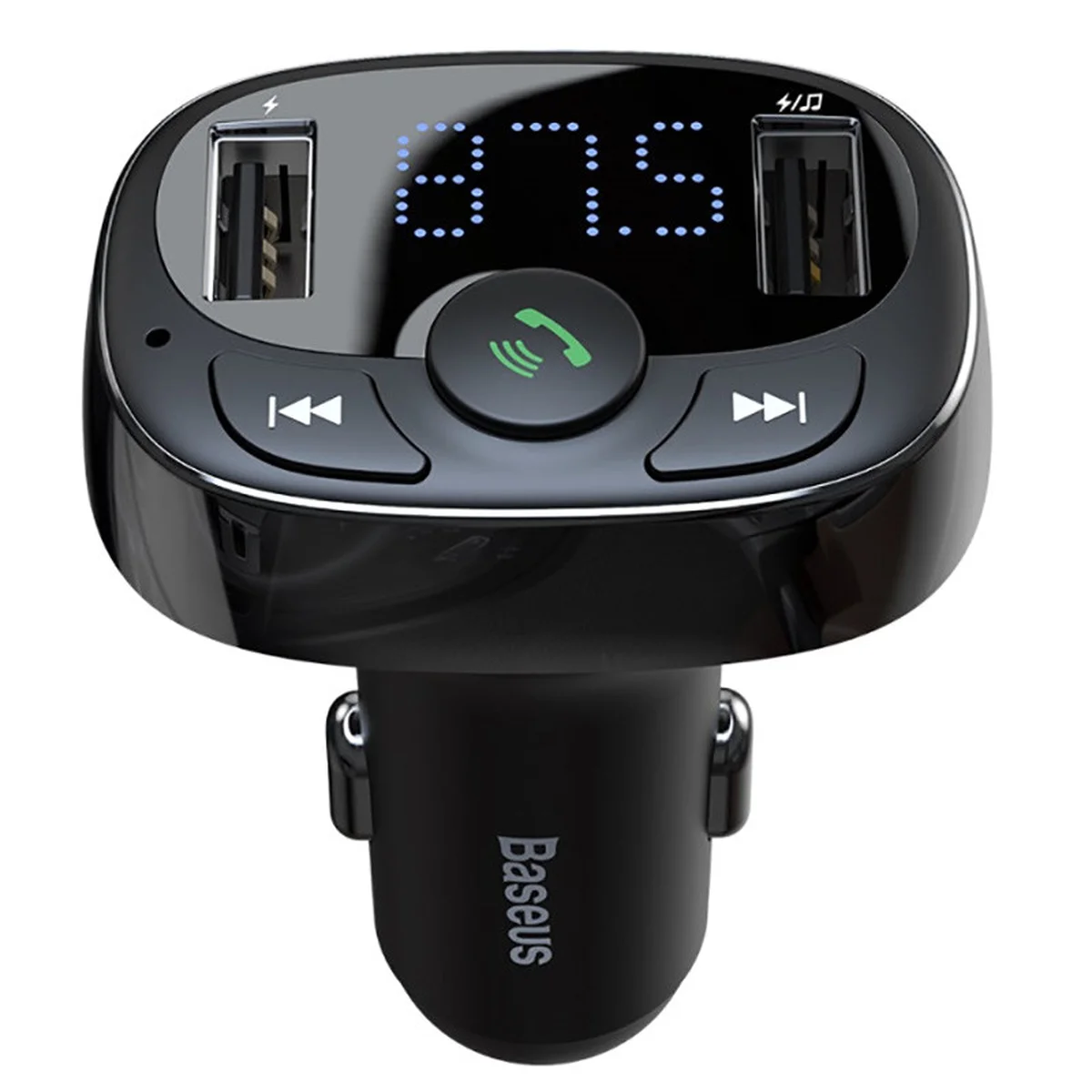 АЗУ FM модулятор Baseus Standart Edition 2.4A 2USB (CCTM-01) Черный