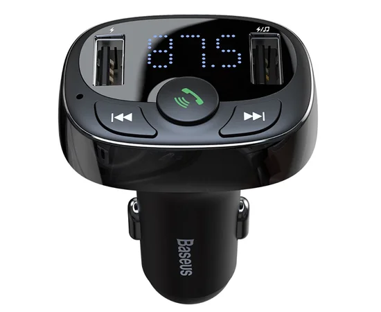 АЗУ FM модулятор Baseus Standart Edition 2.4A 2USB (CCTM-01) Черный