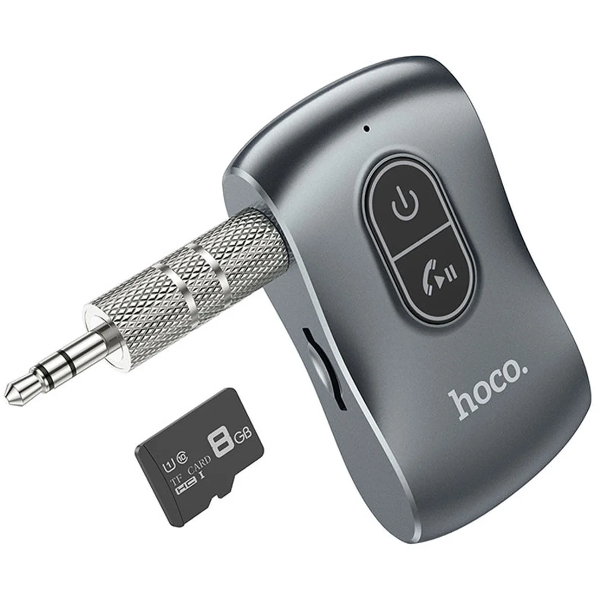 Bluetooth аудио ресивер Hoco E73 Tour Car Metal gray