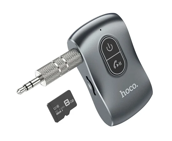 Bluetooth аудио ресивер Hoco E73 Tour Car Metal gray