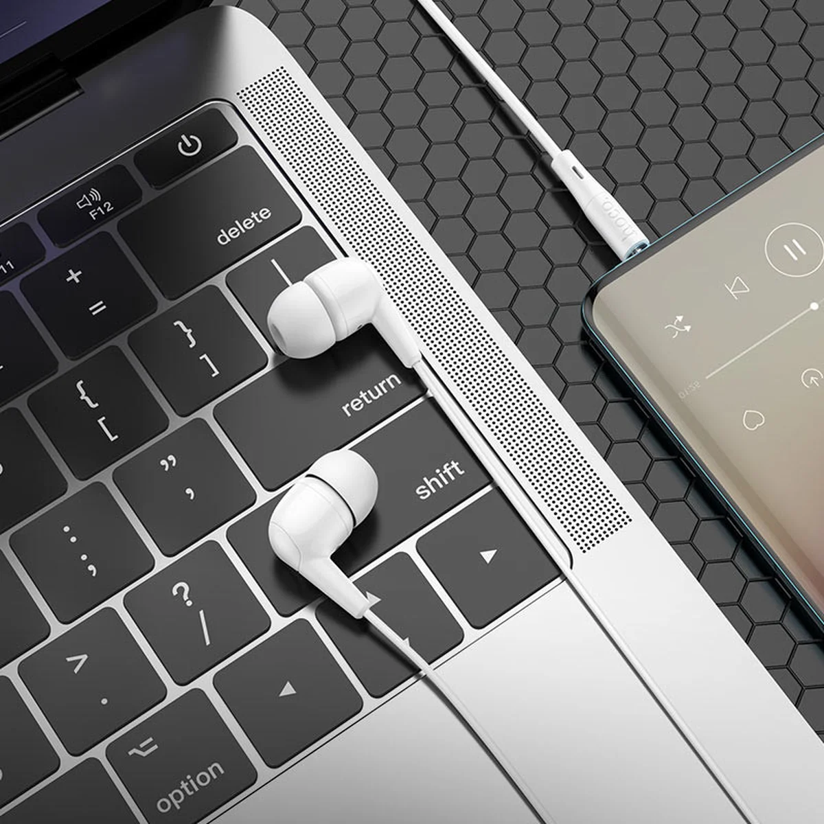 Стерео Наушники Hoco M97 with microphone Белый