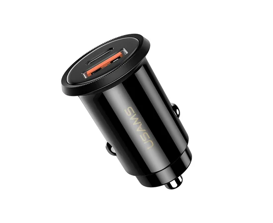 АЗУ USAMS US-CC086 C12 QC4.0+PD3.0 Fast Charging Car Charger Черный