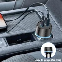 АЗУ Borofone BZ21 Brilliant 48W PD30W+QC3.0 (1Type-C/1USB) + Type-C to Type-C Black