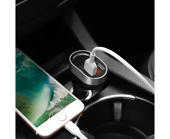 АЗУ Hoco Z29 (1 разъем/2USB/3.1A) Черный