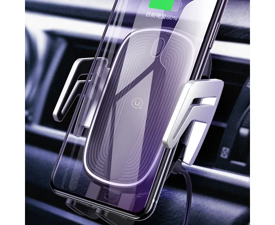 Автодержатель USAMS US-CD100 Automatic Touch Induction Wireless Charging Car Holder (Air Vent) Черный