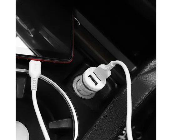 АЗУ Hoco Z27 Staunch (2USB 2.4A) (+кабель Type-C)