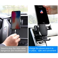 Автотримач із БЗУ Baseus Gravity Wireless Air Vent Чорний