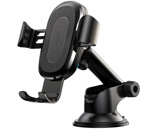 Автодержатель Baseus Gravity (WXYL-A01) (на присоске) c беспроводной зарядкой Черный